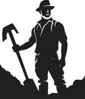 Excavation Experts Masters of Earth Extraction Mineral Miners Extractors of Subsurface Minerals vector