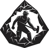 Ore Outlaws Rebels of the Subsurface Subsurface Strikers Champions of Mineral Extraction vector
