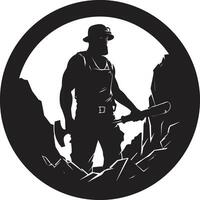 Excavation Experts Proficient in Earth Extraction Mineral Miners Extractors of Subsurface Treasures vector
