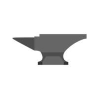 anvil flat design illustration isolated on white background. Blacksmith anvil. Symbol of work in forge. Forging and manufacturing of steel. Flat cartoon illustration vector