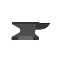anvil flat design illustration isolated on white background. Blacksmith anvil. Symbol of work in forge. Forging and manufacturing of steel. Flat cartoon illustration vector