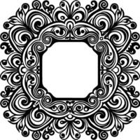 frame with floral ornament vector