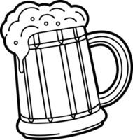 mug of beer isolated on white background eps 10 vector