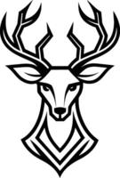 deer head silhouette isolated on white background eps 10 vector