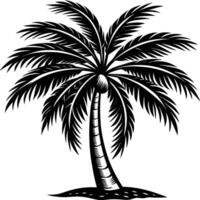 silhouette of palm tree illustration eps 10 vector