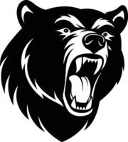 head of a bear illustration isolated on white background eps 10 vector