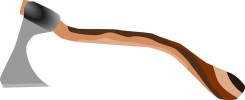 illustration and clip art of an axe isolated on white. vector