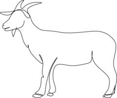 The illustrations and clipart. an outline sketch of goat vector