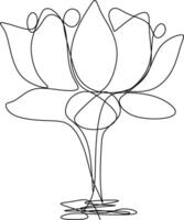 illustration and sketch design of a flower vector