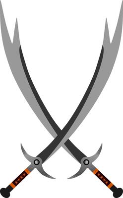 illustration and clip art of a sword isolated on white.