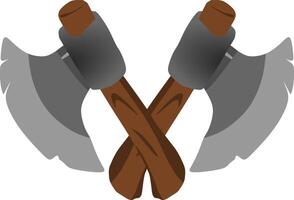 illustration and clip art of an axe isolated on white. vector