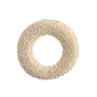 Sesame seeds white and black arranged in a yin yang pattern high contrast top view png