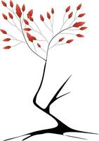 tree with flowers vector