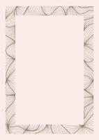 Rectangular frame decorated with abstract lines vector