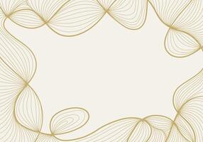 Hand drawn background of Doodle wave lines forming a frame. vector