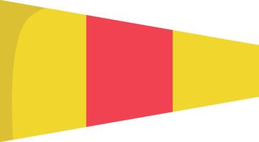 Maritime flag to represent the number Zero isolated on white background Illustration vector