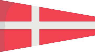 Maritime flag to represent the number Four isolated on white background Illustration vector