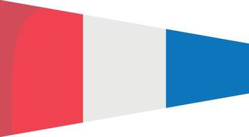 Maritime flag to represent the number Three isolated on white background Illustration vector