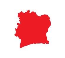 Map of Ivory Coast. Ivory Coast Map on white background. vector