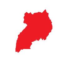 Map of Uganda. Uganda Map on white background. vector