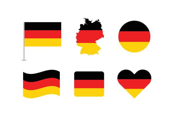 Germany flag. Set of Germany Flags Collection.