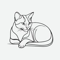 Stunning Cat Line Art Designs for Creative Projects vector