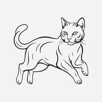 Stunning Cat Line Art Designs for Creative Projects vector