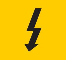 Power energy emblem. Electricity flash symbol. Charge or danger icon vector