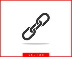 Chain link icon. Chainlet element flat design. Concept connection symbol isolated on white background. vector