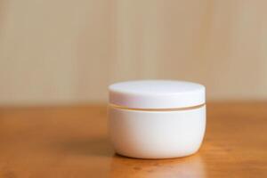 The beautiful photo captures the elegance of good cosmetic packaging for cream containers, highlighting future cosmetic innovations with sleek, modern designs