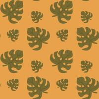 Summer mood. Tropical leaves seamless background pattern. Trendy summer pattern for wrapping paper, wallpaper, stickers, notebook cover. Flat style vector