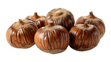 Organic chestnuts on a transparent background png