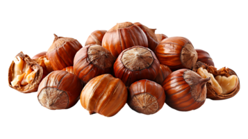 Organic chestnuts on a transparent background png