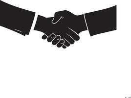 Mutual Accord Handshake Icon in Noir Monochrome Unity Black Handshake Graphic Design vector