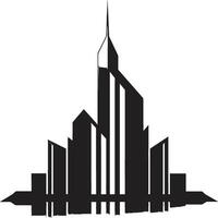 Noir Nexus Stylish Black Architecture Element Mystic Metropolis Intriguing Architecture Design vector