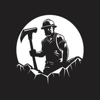 Ore Odyssey Journey of the Pickaxe Pioneers Digging Dynamo Unearthing Treasures Underground vector