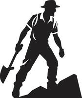 Pickaxe Pathfinder Pathfinder of Pickaxe Paths Tunnel Trailblazer Trailblazer of Tunnel Terrain vector