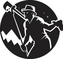 Shaft Seeker Seeker of Subsurface Treasures Mining Maverick Maverick of Mining Methods vector