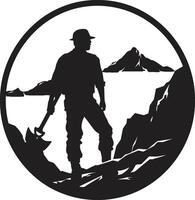 Pickaxe Pioneer Paving the Path Underground Shaft Seeker Searching the Subterranean vector