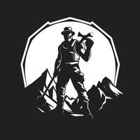 Rock Raider Conquering Subsurface Terrain Tunnel Trekker Forging Paths Beneath the Surface vector