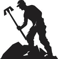 Pickaxe Pioneers Trailblazers of Underground Paths Ore Outlaws Rebels of the Subsurface vector
