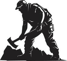 Excavation Experts Specialists in Earth Extraction Mineral Miners Extractors of Subsurface Riches vector