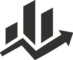 Chart icon symbol image for data statistic analysis illustration vector