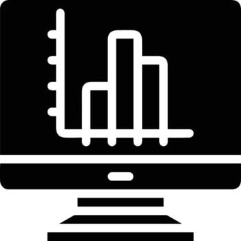 Chart icon symbol image for data statistic analysis illustration vector