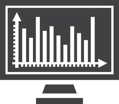 Chart icon symbol image for data statistic analysis illustration vector