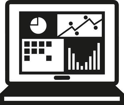 Chart icon symbol image for data statistic analysis illustration vector