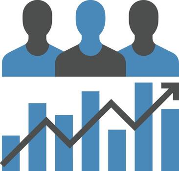 Chart icon symbol image for data statistic analysis illustration vector