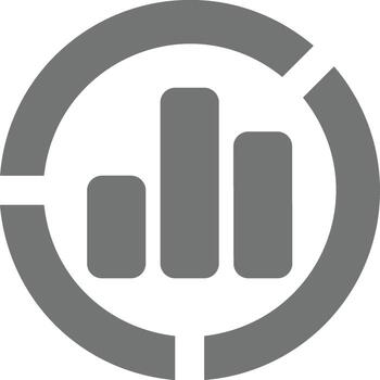 Chart icon symbol image for data statistic analysis illustration vector