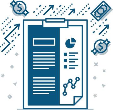Chart icon symbol image for data statistic analysis illustration vector