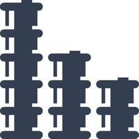 Chart icon symbol image for data statistic analysis illustration vector